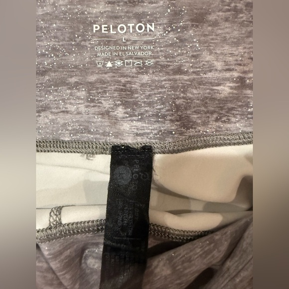 Peloton Strive High-Rise Leggings Heather Gray Color Stripe Size L - Picture 2 of 4